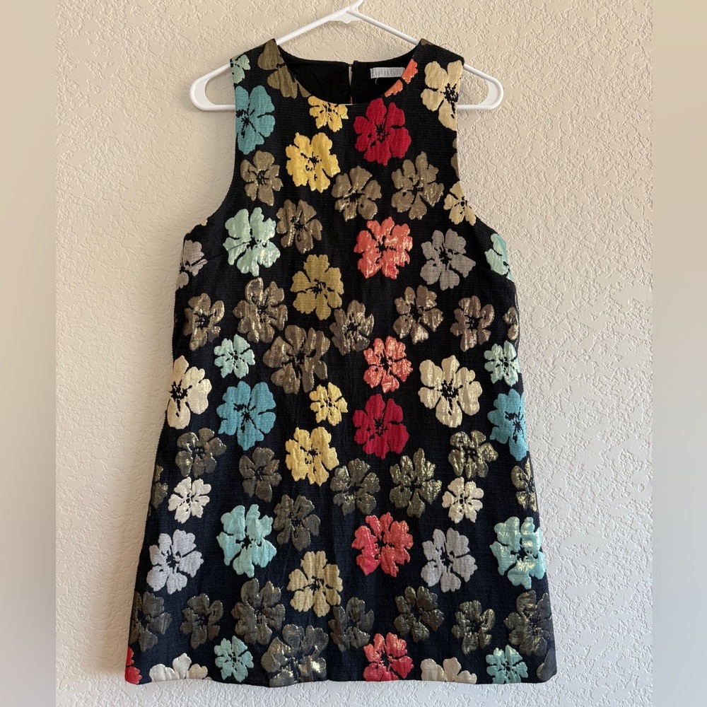 COOPERATIVE black motif-sheath retro floral shift A-line Cocktail Dress